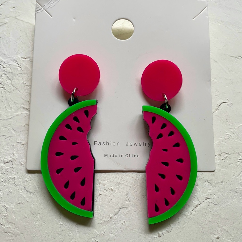 5 for $25 New watermelon drop earrings